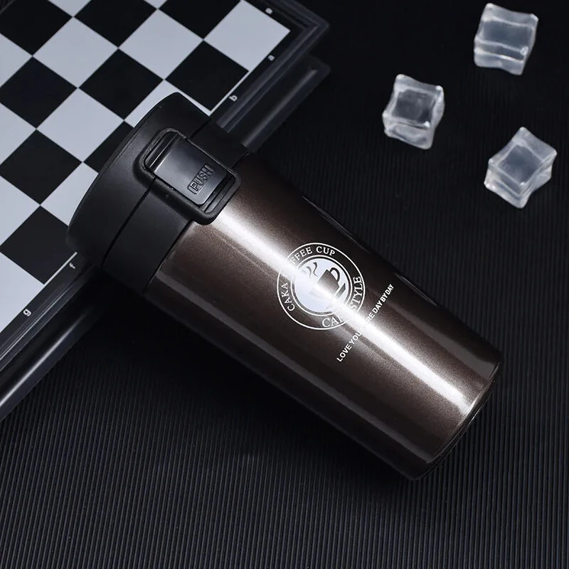 (image for) 380ml Thermal Bottle Coffee Mug Thermo Cup Thermos Flask Vacuum Cup Travel Portable Stainless Steel Water Bottle