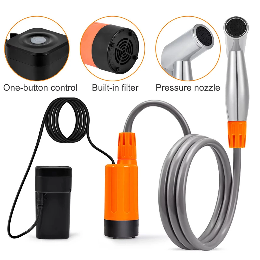 (image for) IPRee Car Washer Car Washing Portable Electric Shower Rechargeable Bathing Pump For Outdoor Sport Travel Camping Shower